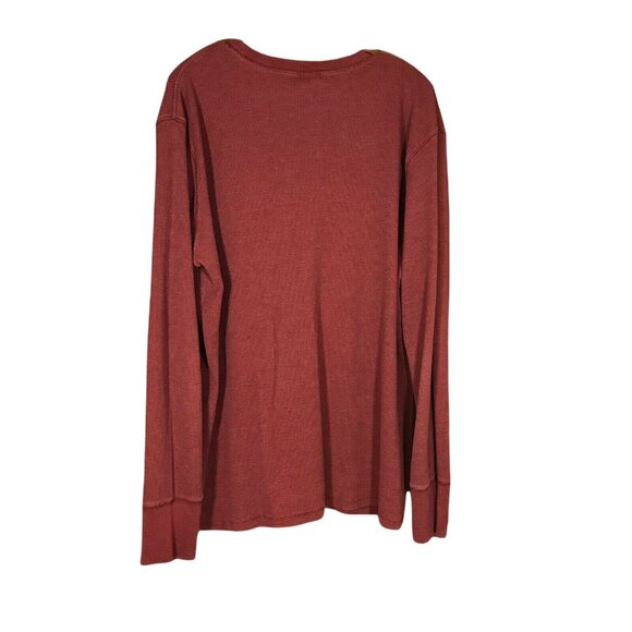 Bleu Ice Mens Sz XXL Shirt Waffle Knit Long Sleeve Crewneck Red New Without Tags - Picture 2 of 11